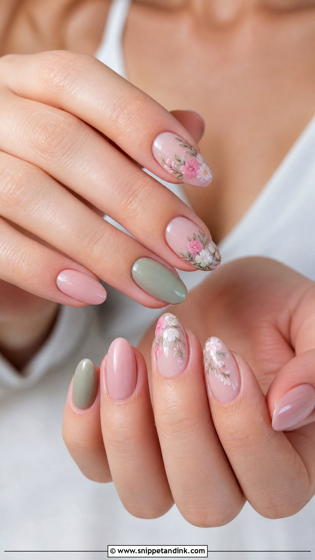 Floral Bridesmaid Nails - Snippet and Ink - 35 Bridesmaid Nails