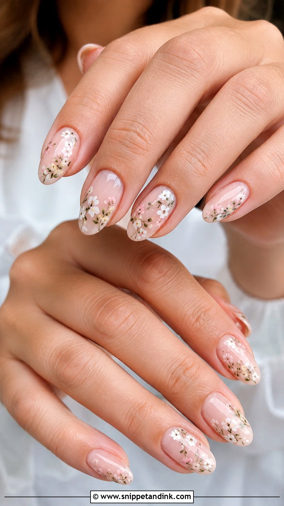 Floral Bridesmaid Nails - Snippet and Ink - 20 Nail Art for Wedding Bridesmaid Ideas