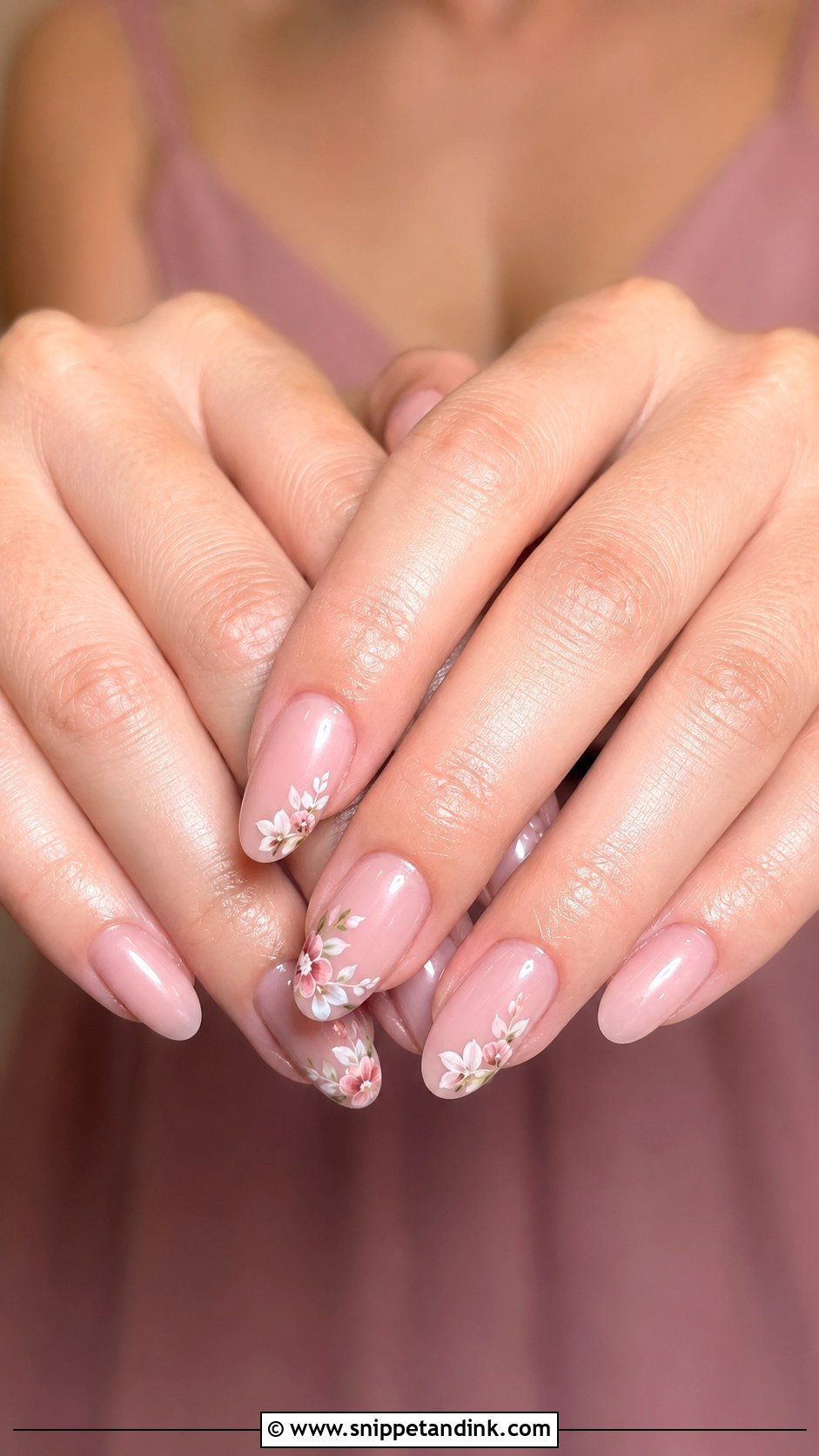 Floral Bridesmaid Nails - Snippet and Ink - 20 Wedding Day Nails for Bridesmaids