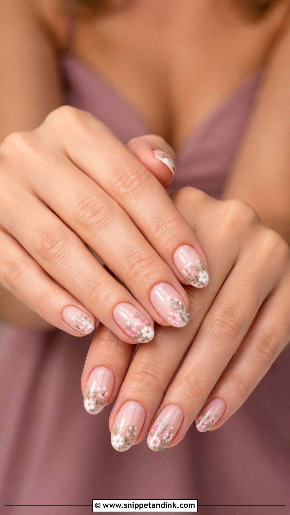 Floral Bridesmaid Nails - Snippet and Ink - 20 Bridal Party Nails Bridesmaid