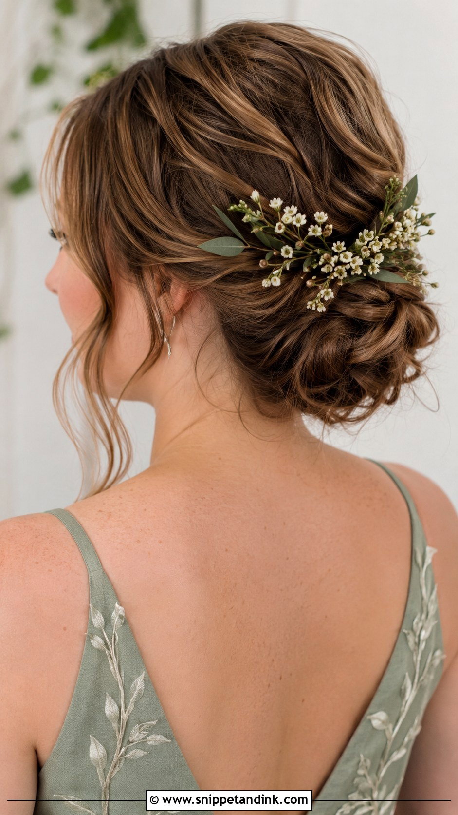Floral Bun Bridesmaid Updo - Snippet and Ink - 25 Bridesmaids Hairstyles Updo