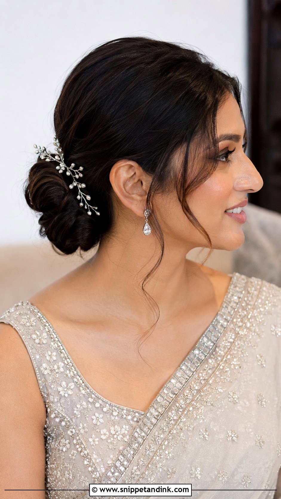 Floral Bun for Engagement - Snippet and Ink - 25 Simple Engagement Hairstyles