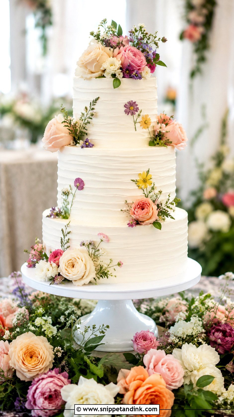 Floral Casata Wedding Cake - Snippet and Ink - 20 Casata Cake Ideas for Wedding