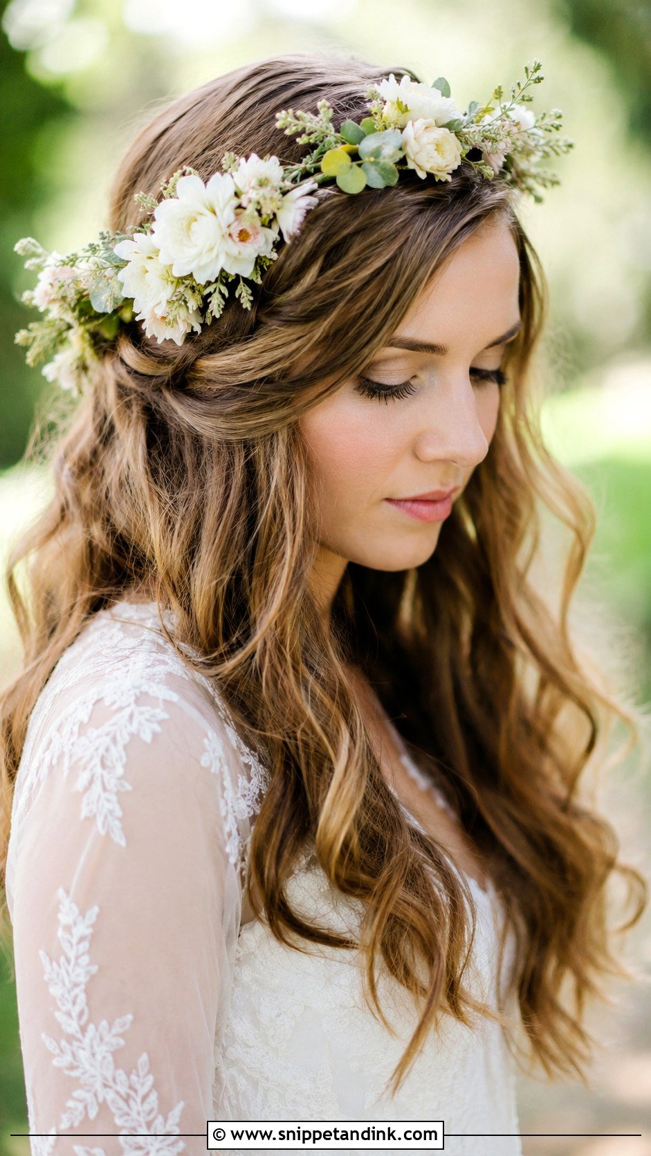 Floral Crown Hairstyle - Snippet and Ink - 25 Simple Bridal Hair Ideas