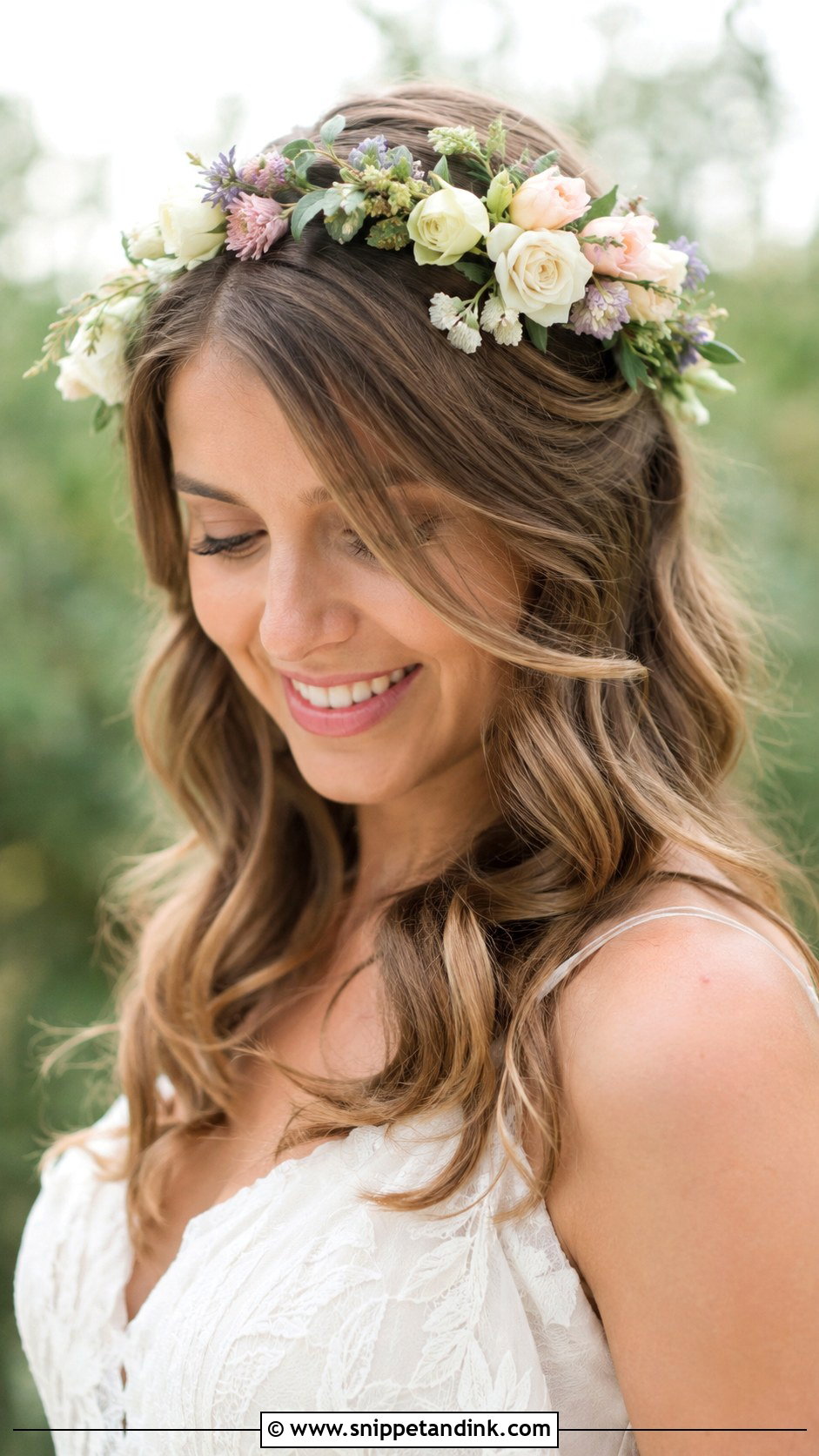 Floral Crown Hairstyle - Snippet and Ink - 30 Hairstyles for Bride