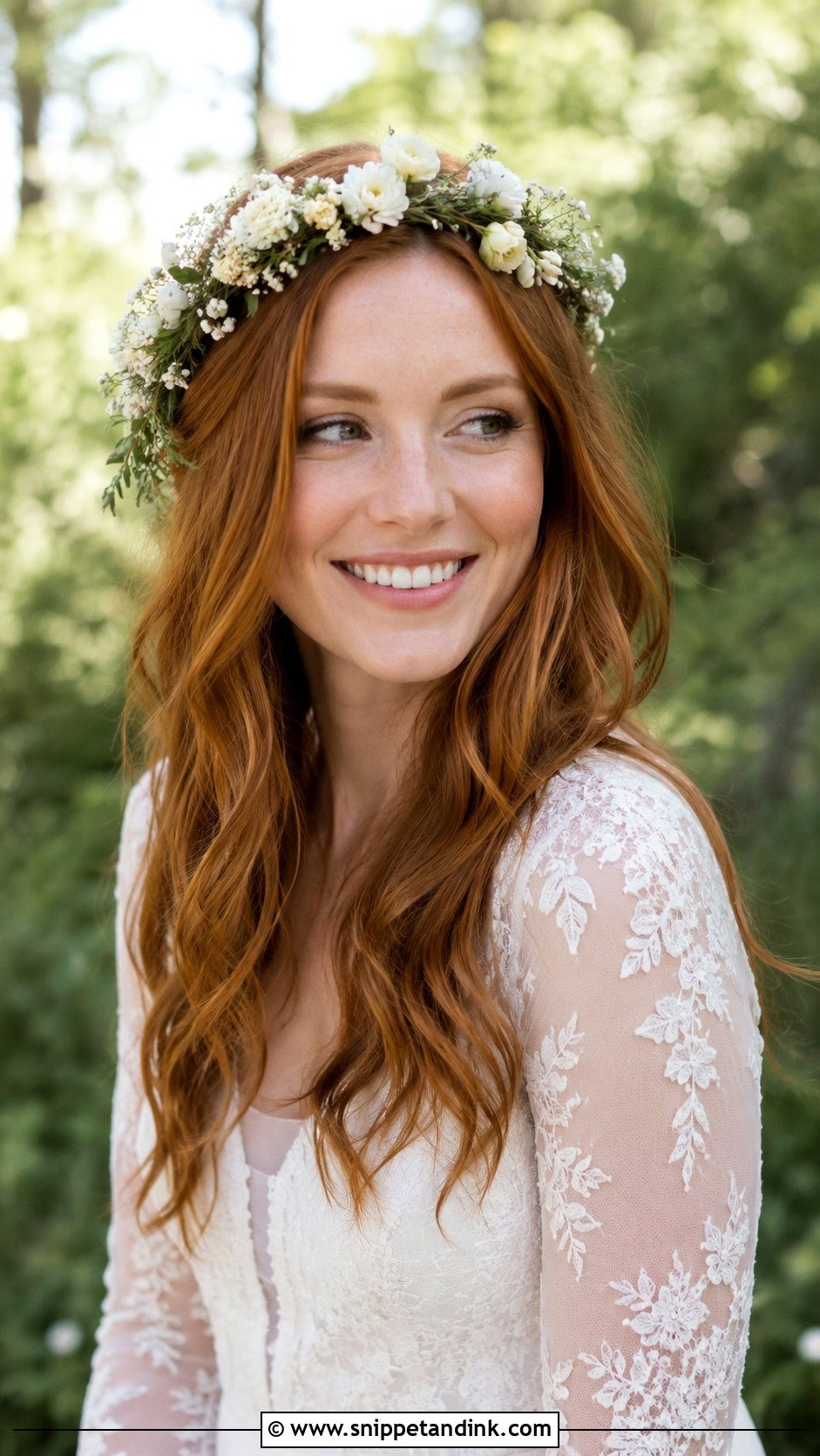 Floral Crown Hairstyle for Brides - Snippet and Ink - 35 Bride Hairstyles