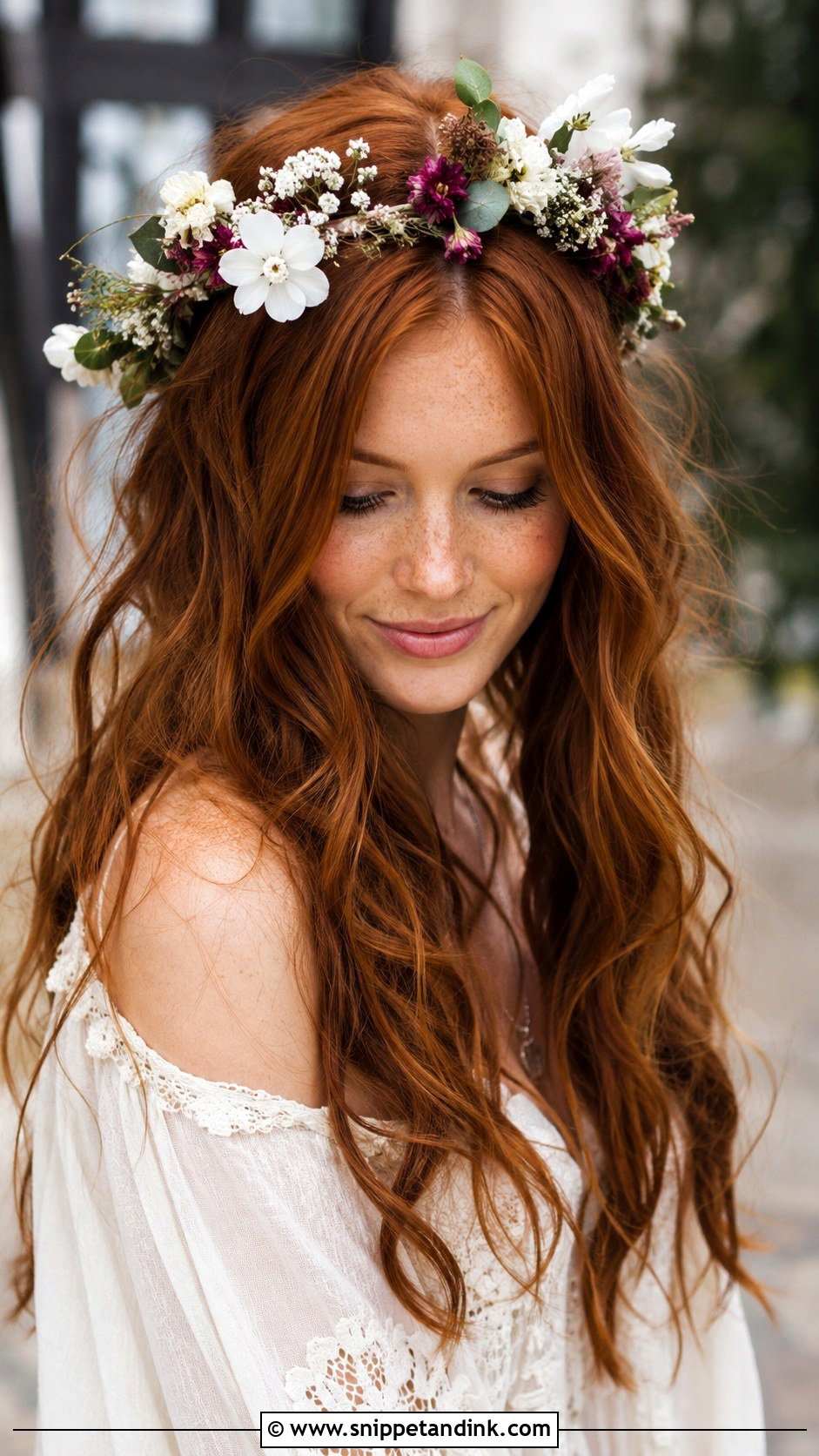 Floral Crown Hairstyle - Snippet and Ink - 25 Hair Styles for Wedding Party