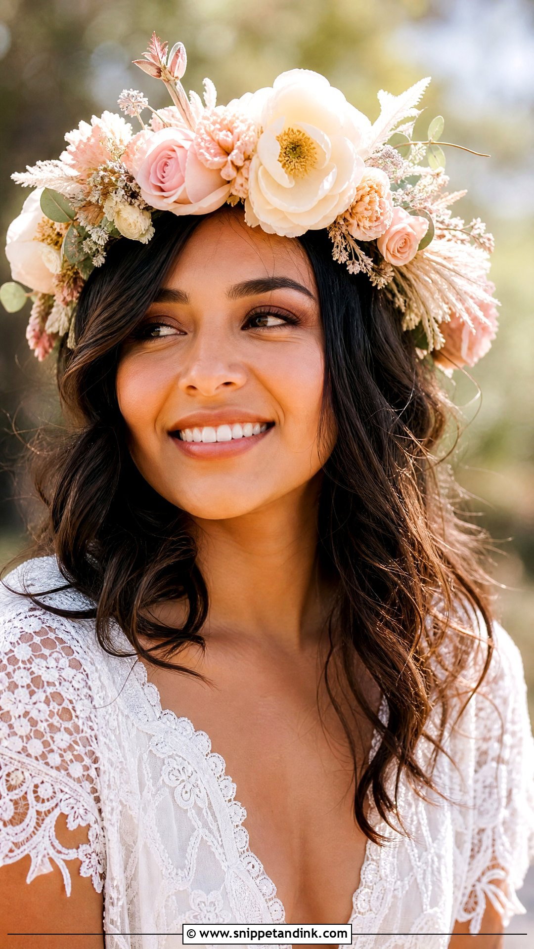 Floral Crown Headpiece - Snippet and Ink - 20 Bridal Hair Accessories Headpieces