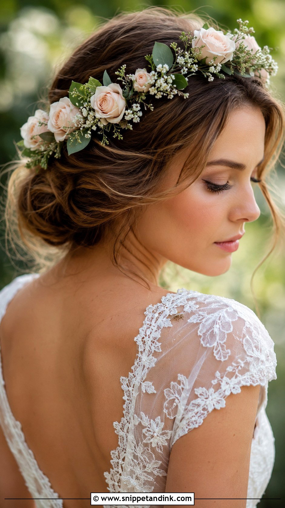 Floral Crown Updo - Snippet and Ink - 30 Wedding Hair Ideas