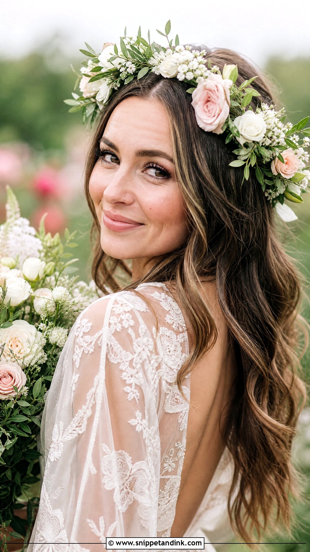 Floral Crown Wedding Hairstyle - Snippet and Ink - 20 New Hairstyle for Wedding Ideas
