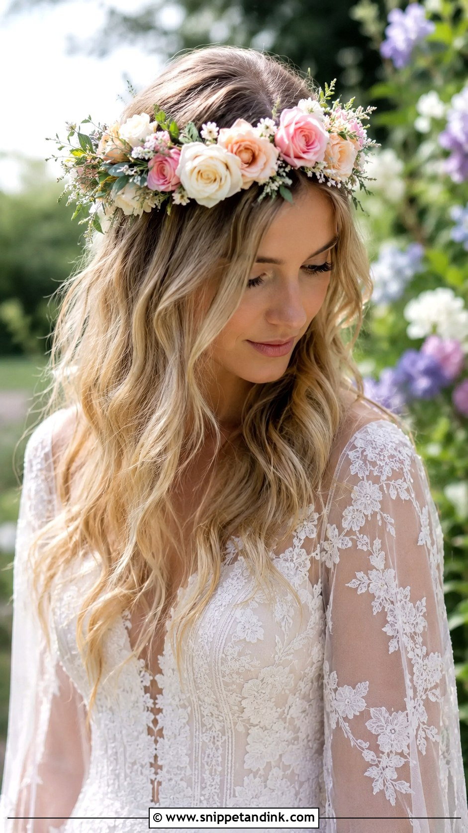 Floral Crown for Bride - Snippet and Ink - 25 Hair Accessories for Bride