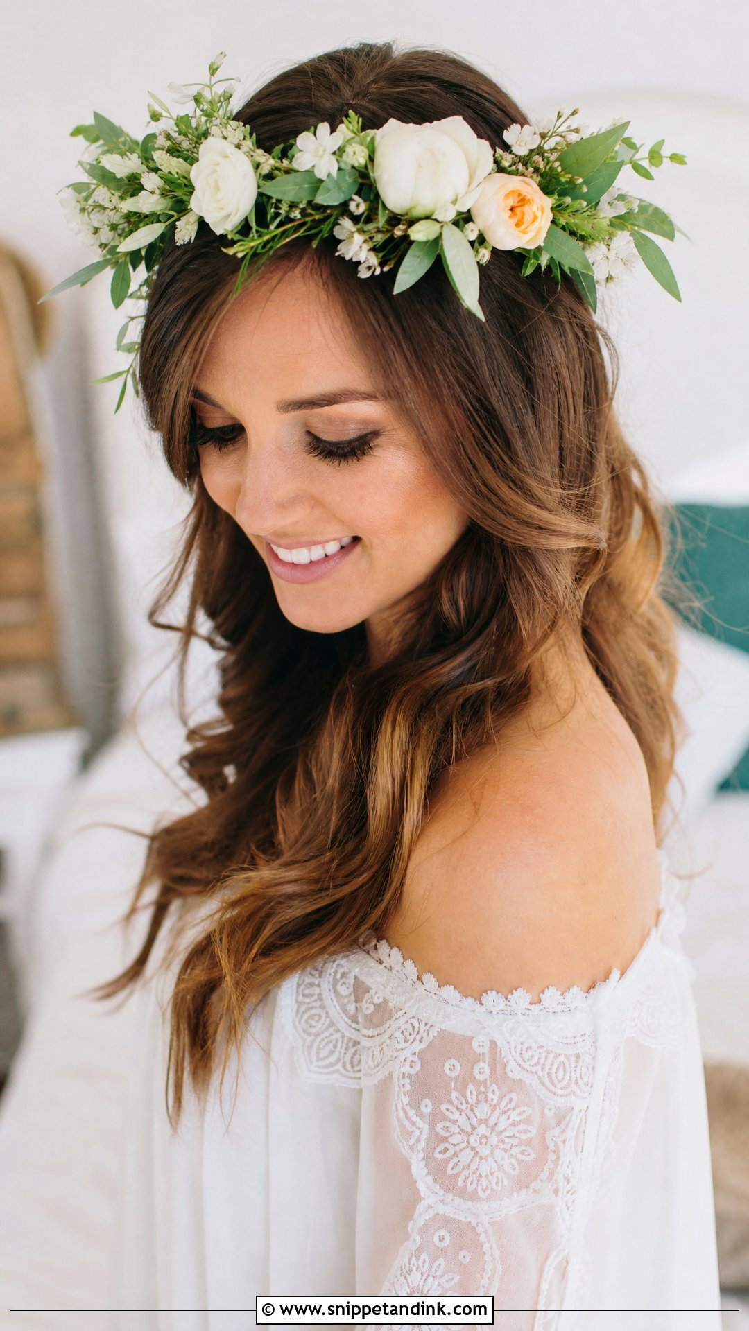Floral Crown for Wedding - Snippet and Ink - 30 Hair Accessories for Wedding