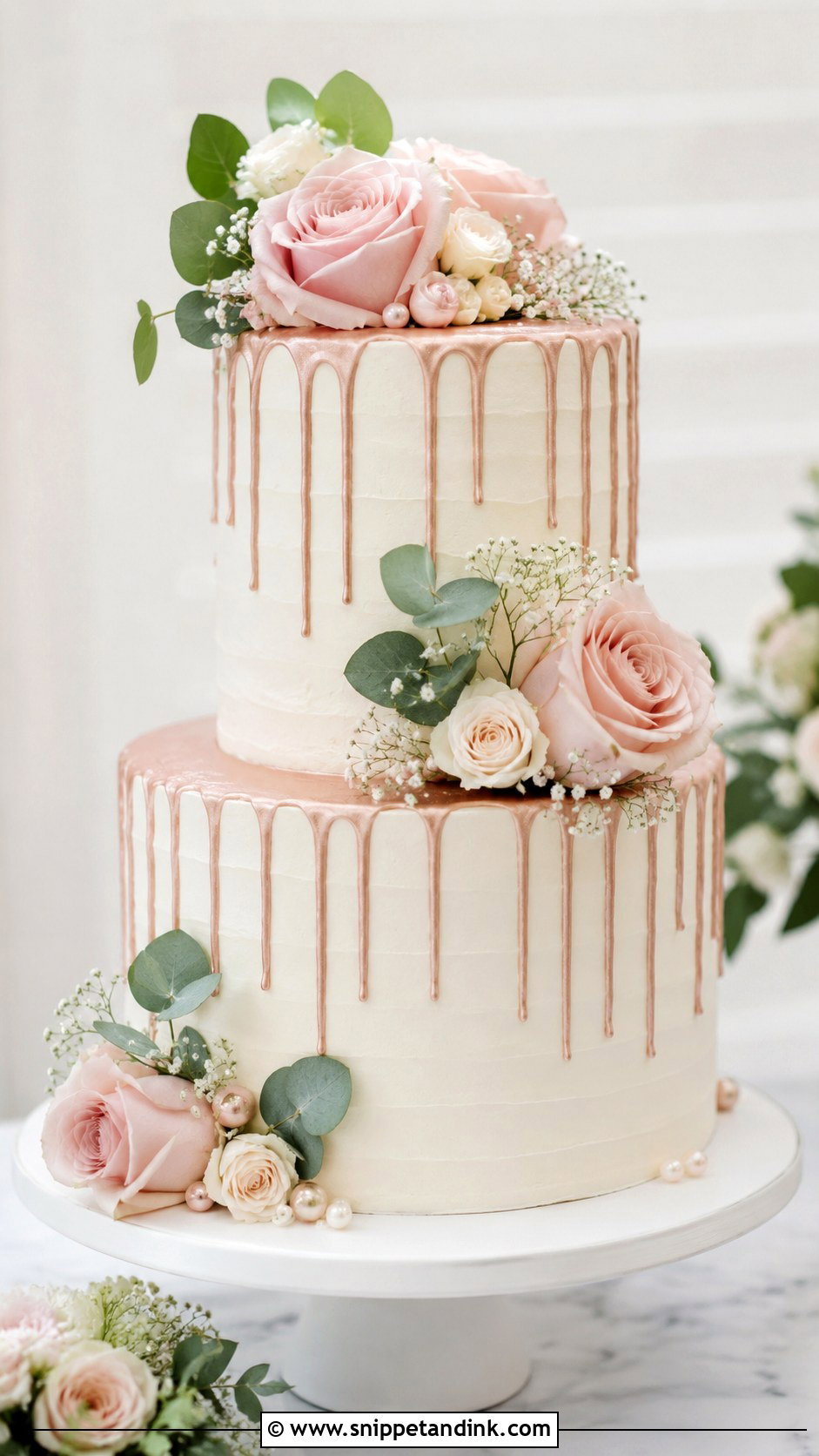 Floral Drip Wedding Cake - Snippet and Ink - 20 Floral Wedding Cakes