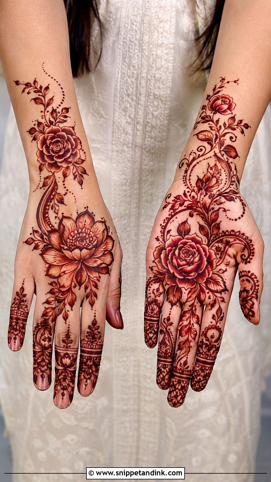Floral Eid Mehndi Design - Snippet and Ink - 35 Mehndi Designs for Eid