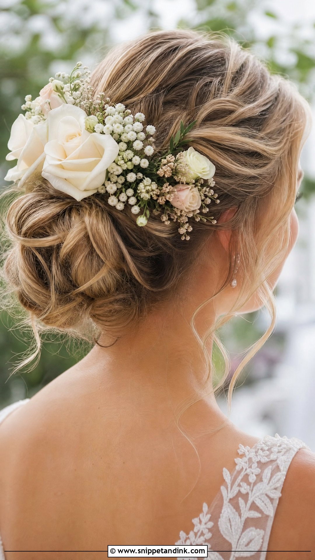 Floral Embellished Updo - Snippet and Ink - 20 Hair Updo for Wedding Ideas