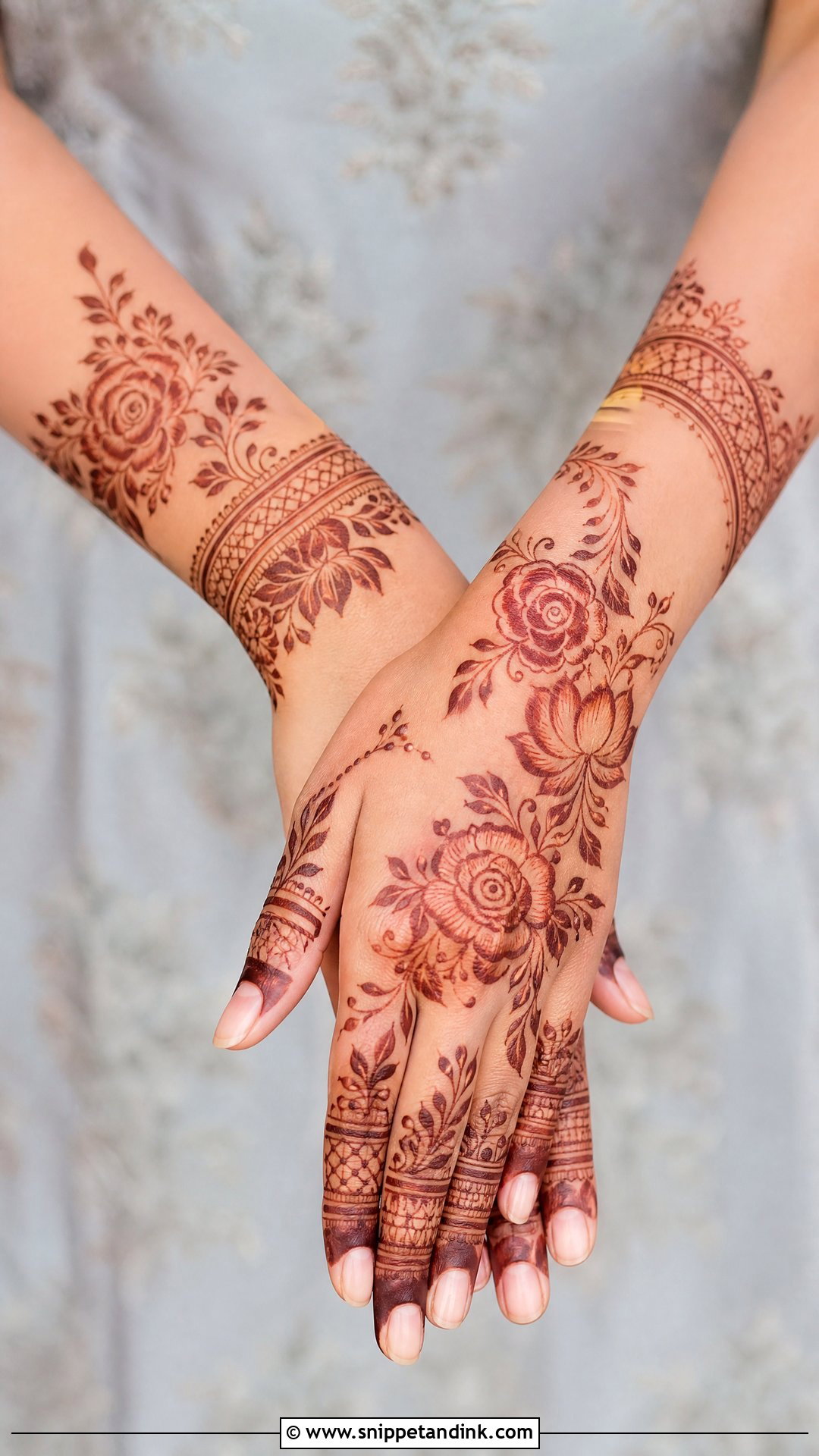 Floral Engagement Mehendi Design - Snippet and Ink - 30 Engagement Mehendi Design Hands Ideas