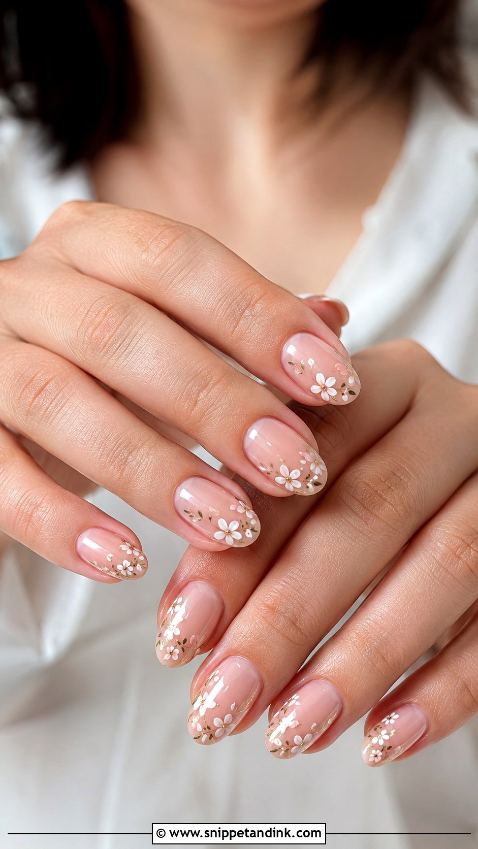 Floral Engagement Nails - Snippet and Ink - 30 Nails for Engagement