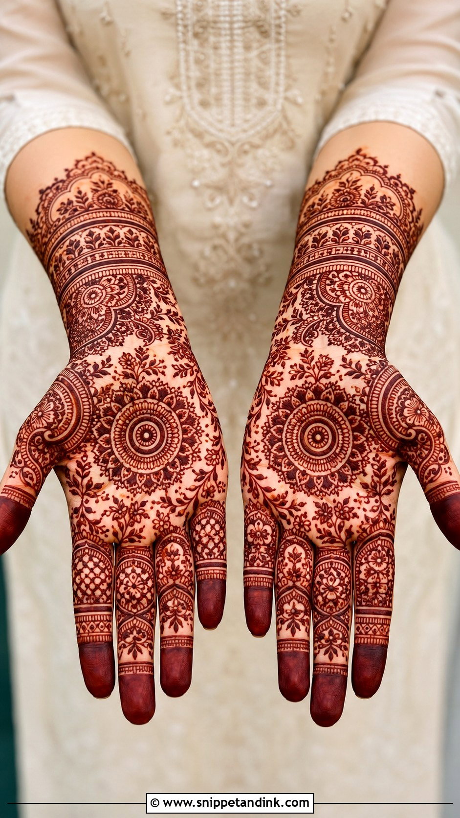 Floral Front Hand Mehndi Design - Snippet and Ink - 35 Simple Unique Front Hand Mehndi Designs