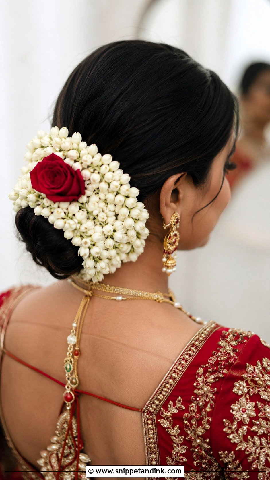 Floral Gajra Bridal Juda - Snippet and Ink - 25 Bridal Juda Hairstyles