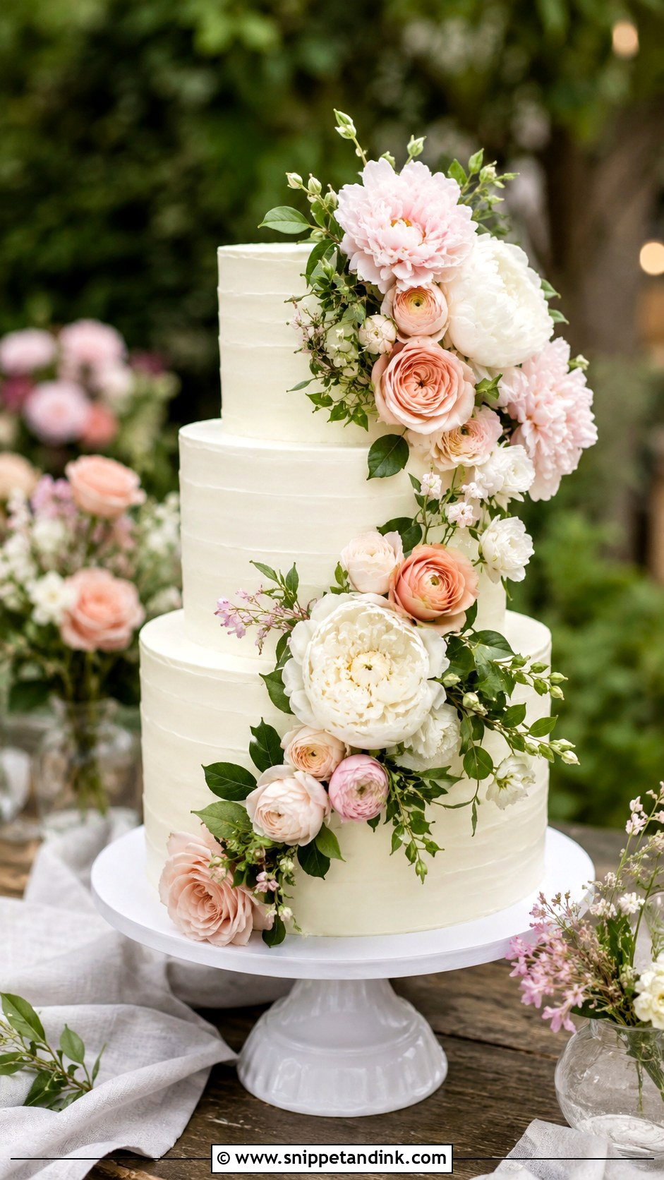 Floral Garden Wedding Cake - Snippet and Ink - 20 Garden Wedding Cake Ideas