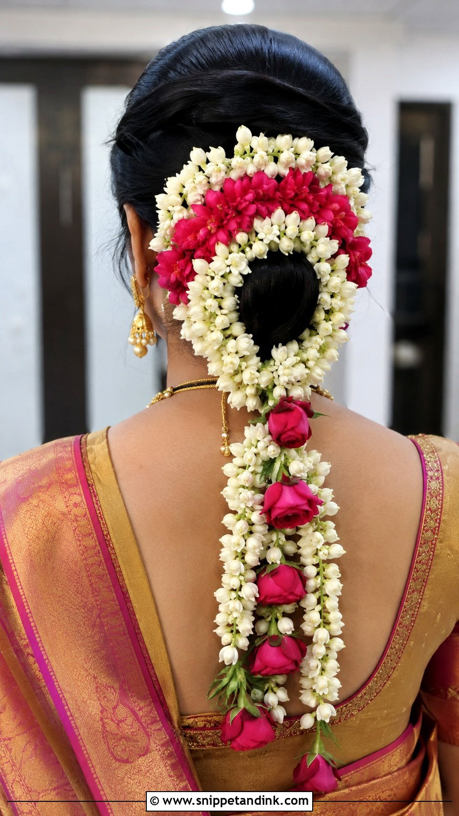 Floral Garland Bun - Snippet and Ink - 25 Indian Bridal Hair Buns