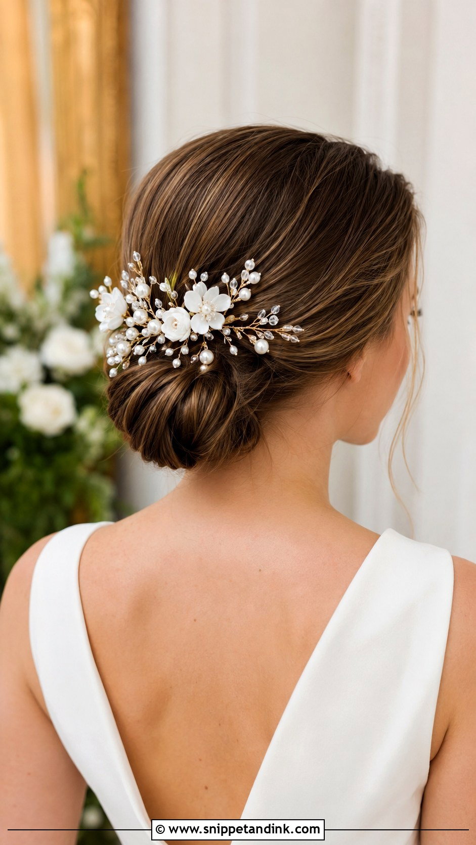 Floral Hair Comb Wedding Updo - Snippet and Ink - 20 Flower Hair Accessories Wedding Ideas