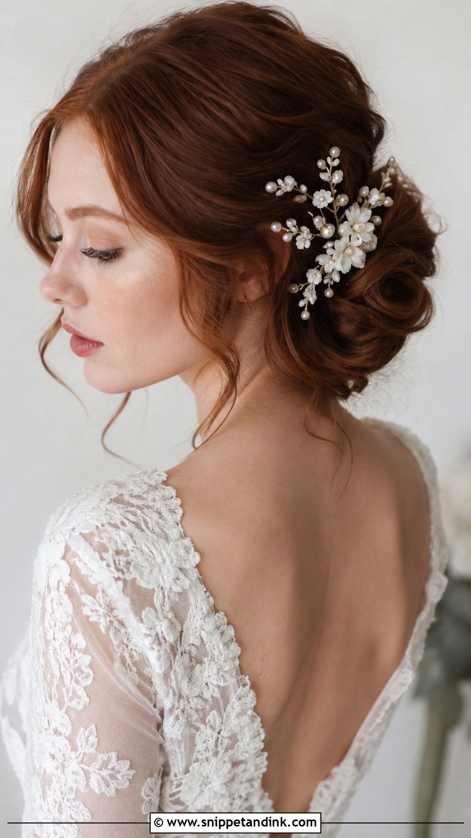 Floral Hair Comb for Brides - Snippet and Ink - 20 Wedding Hair Jewelry Ideas