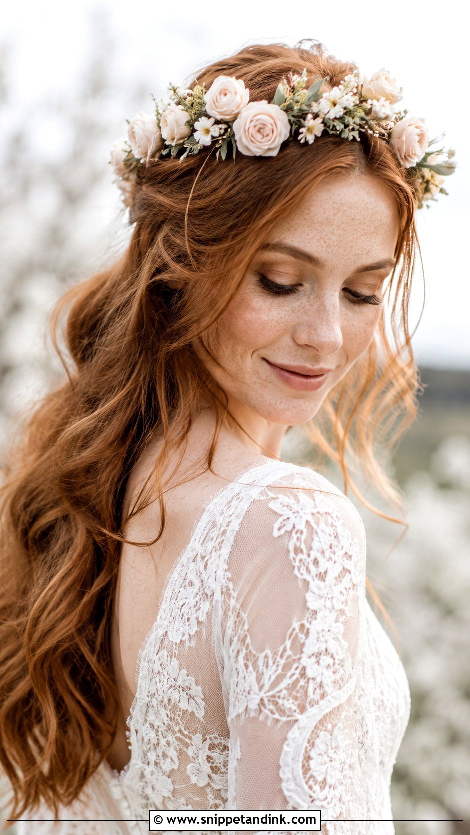 Floral Hair Crown - Snippet and Ink - 20 Bride Hair Piece Ideas
