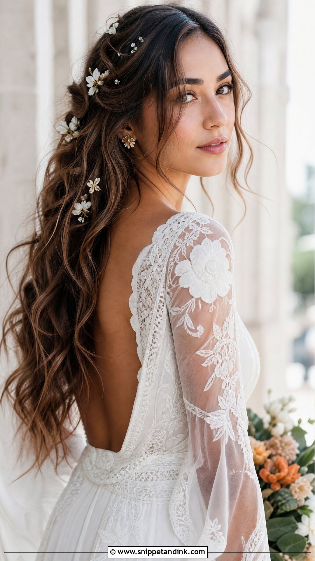 Floral Hair Pins for a Boho Bride - Snippet and Ink - 20 Wedding Hair Pins