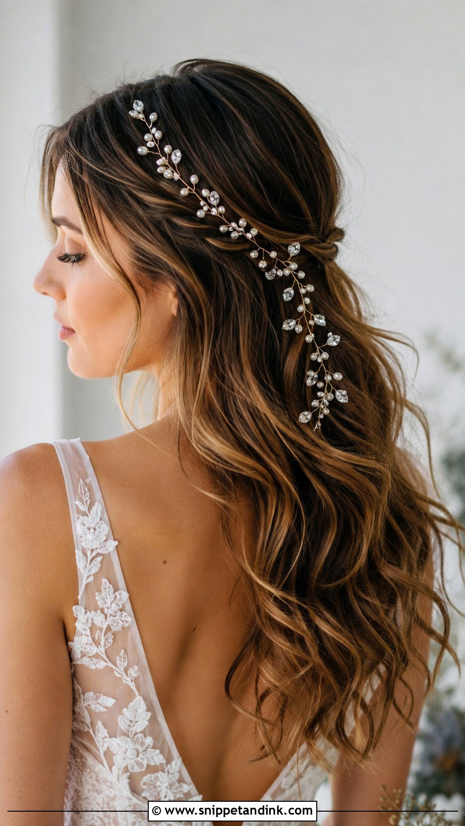 Floral Hair Vine for Loose Waves - Snippet and Ink - 25 Hair Pieces for Wedding