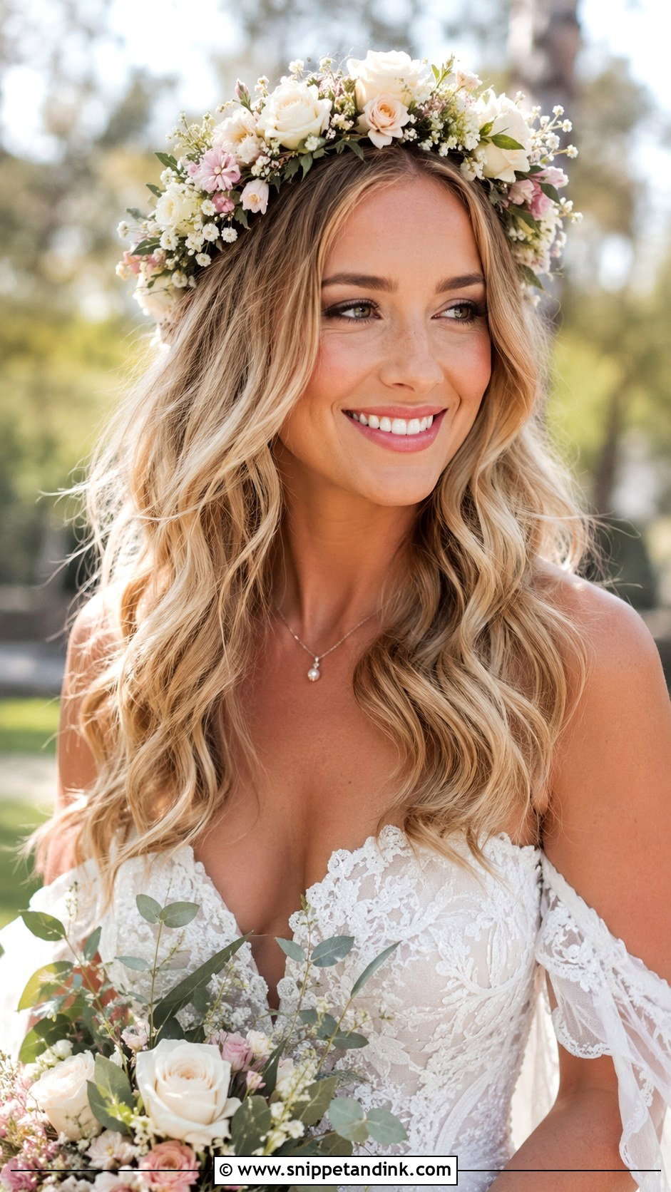 Floral Halo Wedding Hairstyle - Snippet and Ink - 20 Unique Wedding Hair Ideas