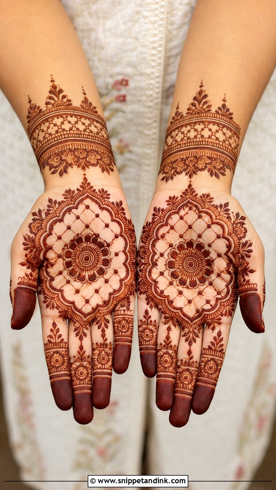 Floral Jaali Mehndi Design - Snippet and Ink - 35 Floral Mehndi Designs