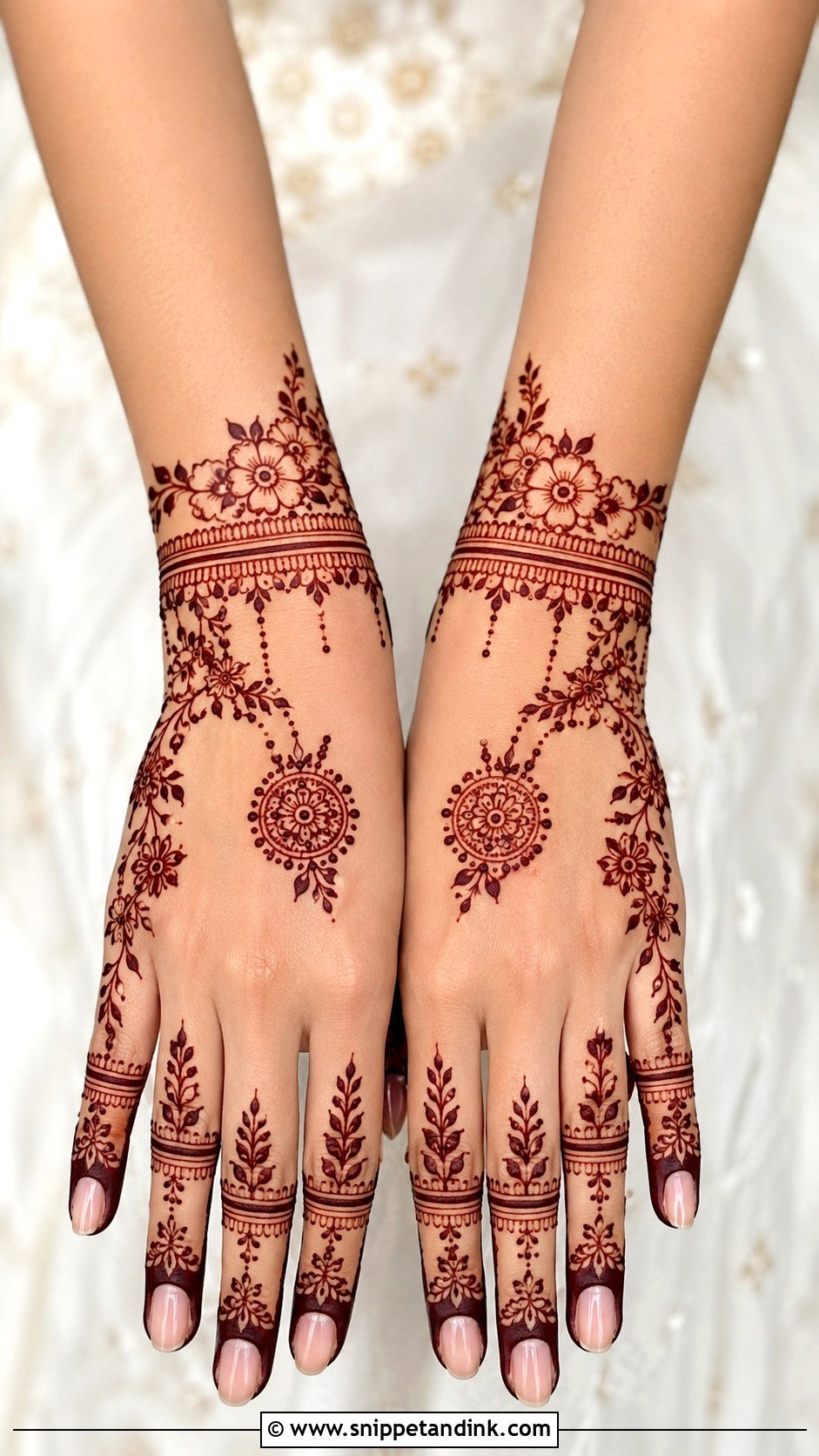 Floral Jewelry Mehndi Dress For Bride - Snippet and Ink - 35 Mehndi Dress for Bride Ideas
