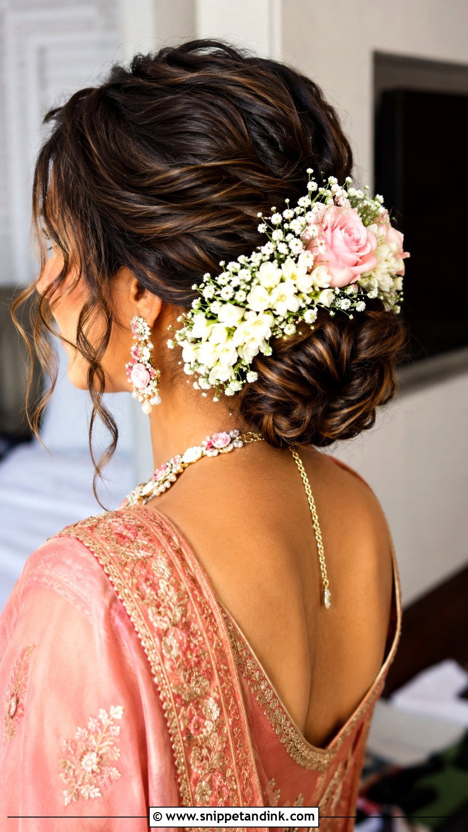 Floral Jooda Hairstyle For Indian Wedding - Snippet and Ink - 15 Jooda Hairstyle Indian Wedding Ideas