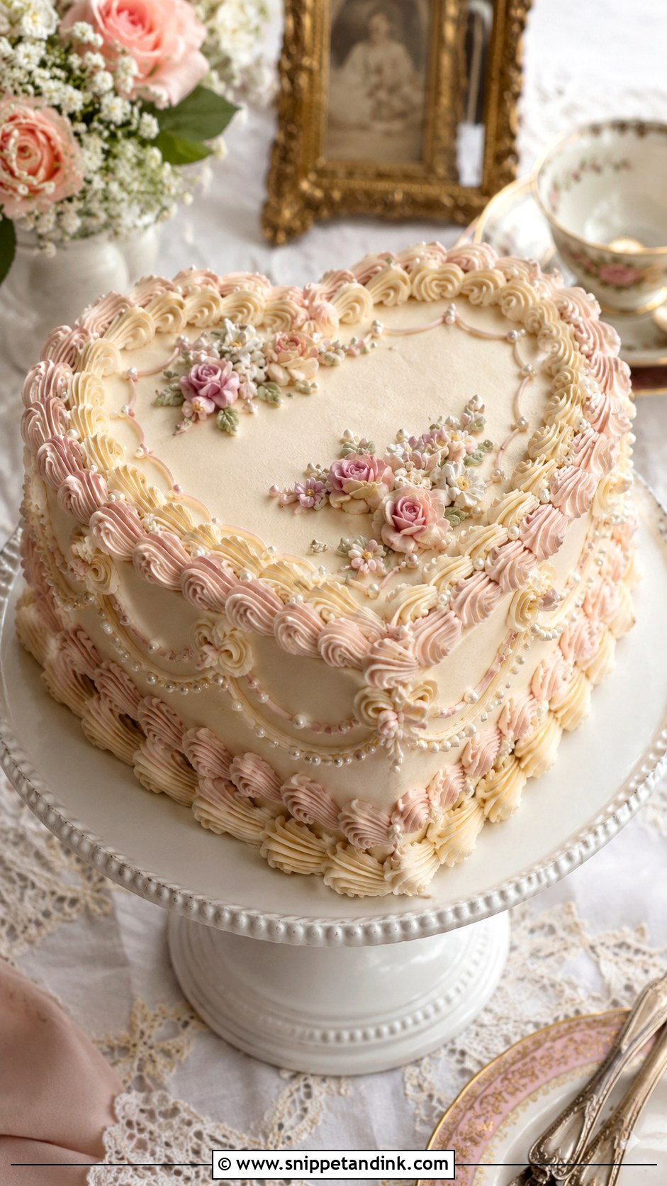 Floral Lambeth Wedding Cake - Snippet and Ink - 20 Aesthetic Floral Cake Ideas for Wedding