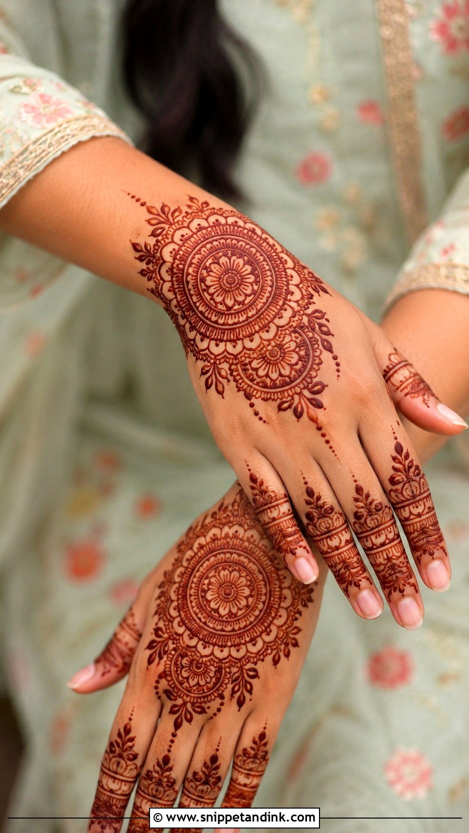 Floral Mandala Mehndi Design - Snippet and Ink - 35 Floral Mehndi Designs