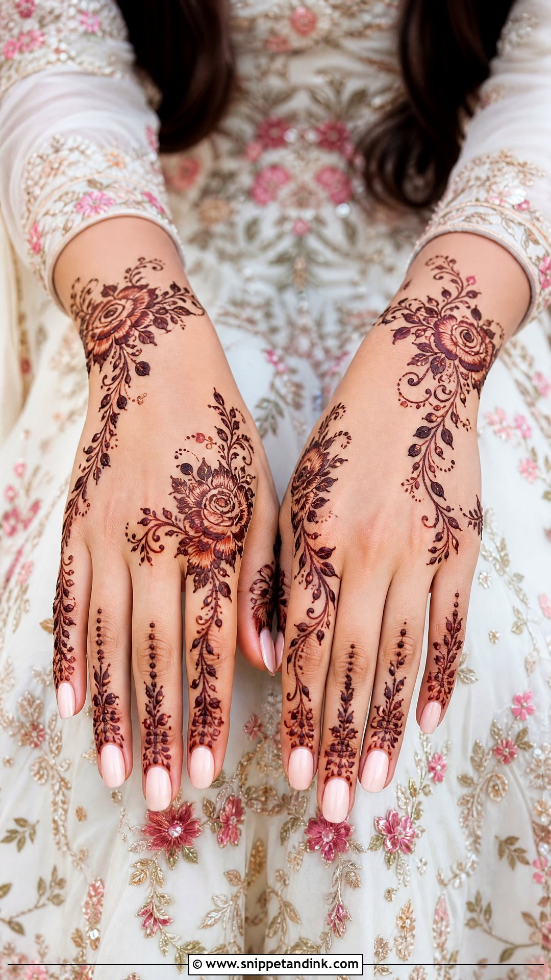 Floral Mehendi Lehenga For Bride - Snippet and Ink - 20 Mehendi Outfit Inspo for Bride Ideas
