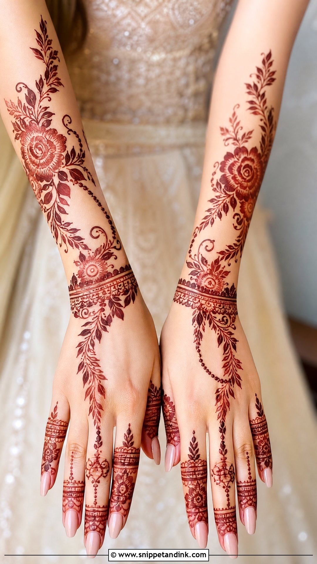 Floral Mehendi Lehenga for Bride - Snippet and Ink - 30 Unique Mehendi Outfits for Bride