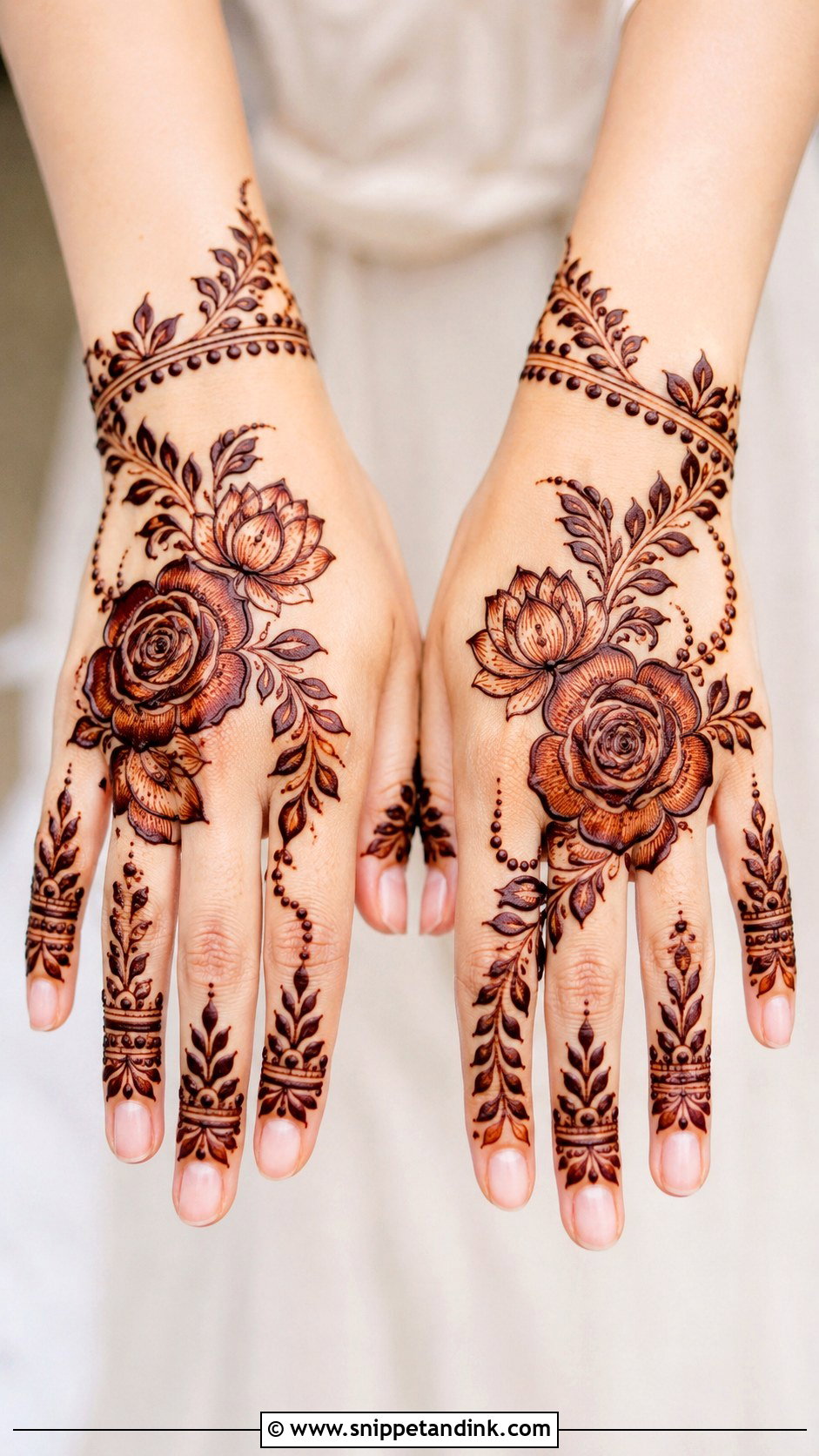 Floral Mehndi Design - Snippet and Ink - 35 Beautiful Mehndi Design Ideas