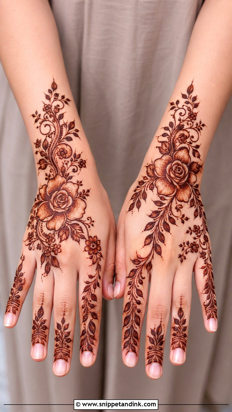 Floral Mehndi Design - Snippet and Ink - 35 Best Mehndi Designs