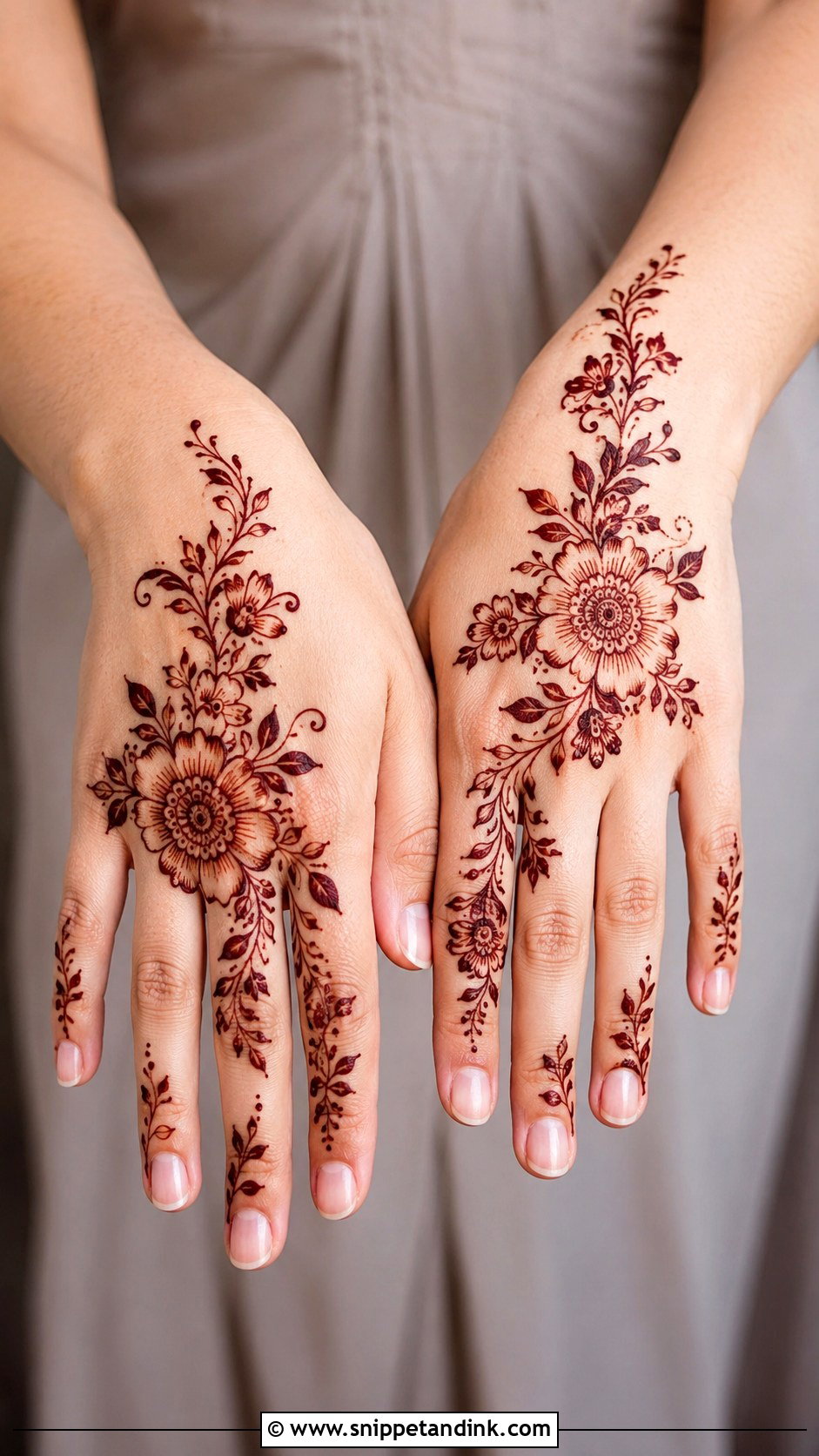 Floral Mehndi Design - Snippet and Ink - 35 Latest Mehndi Designs