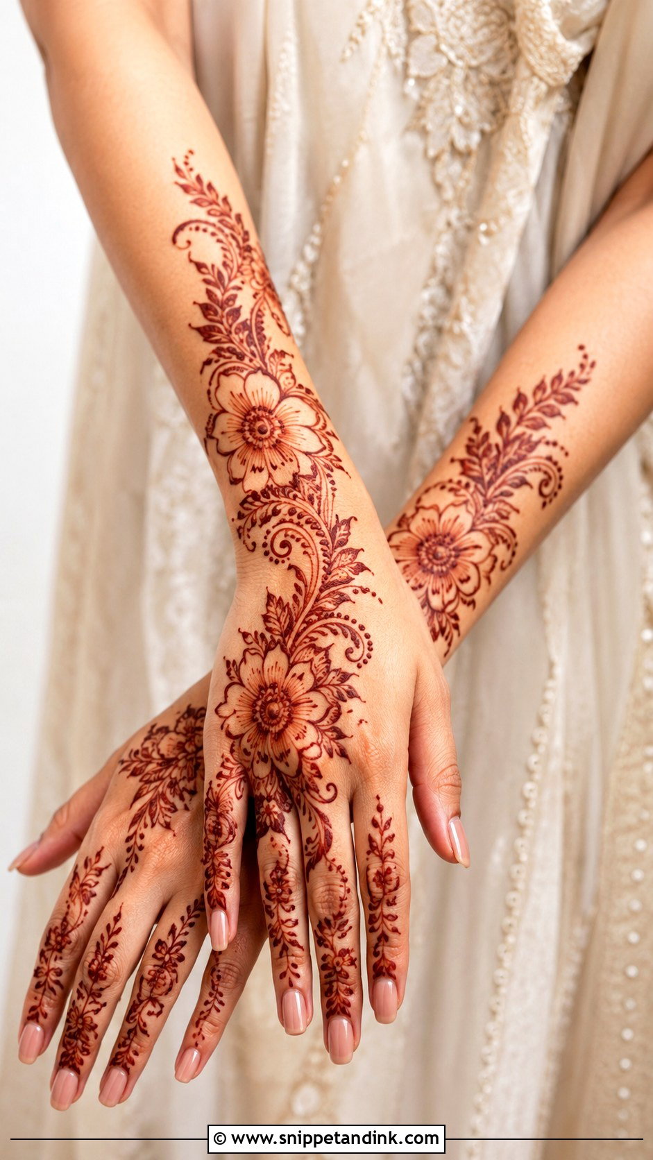 Floral Mehndi Design - Snippet and Ink - 35 Mehndi Art Designs