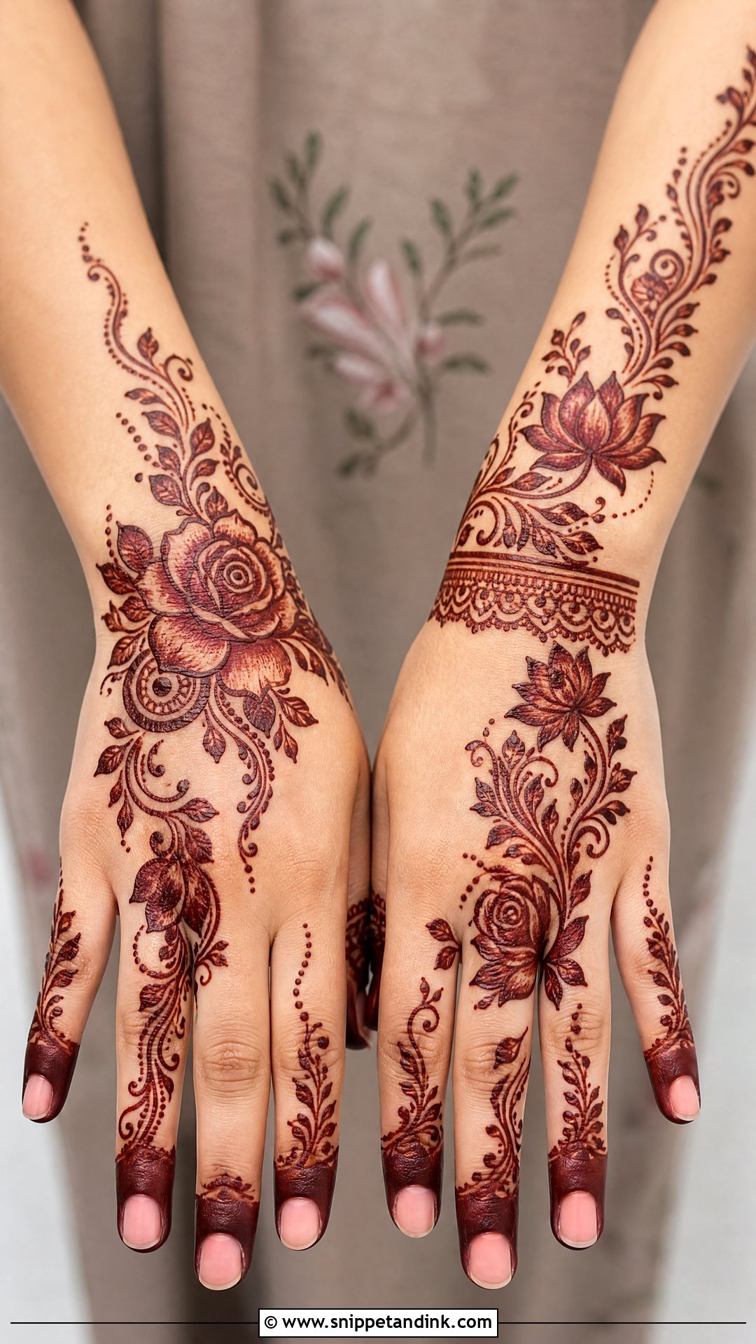 Floral Mehndi Design - Snippet and Ink - 35 Mehndi Design Ideas