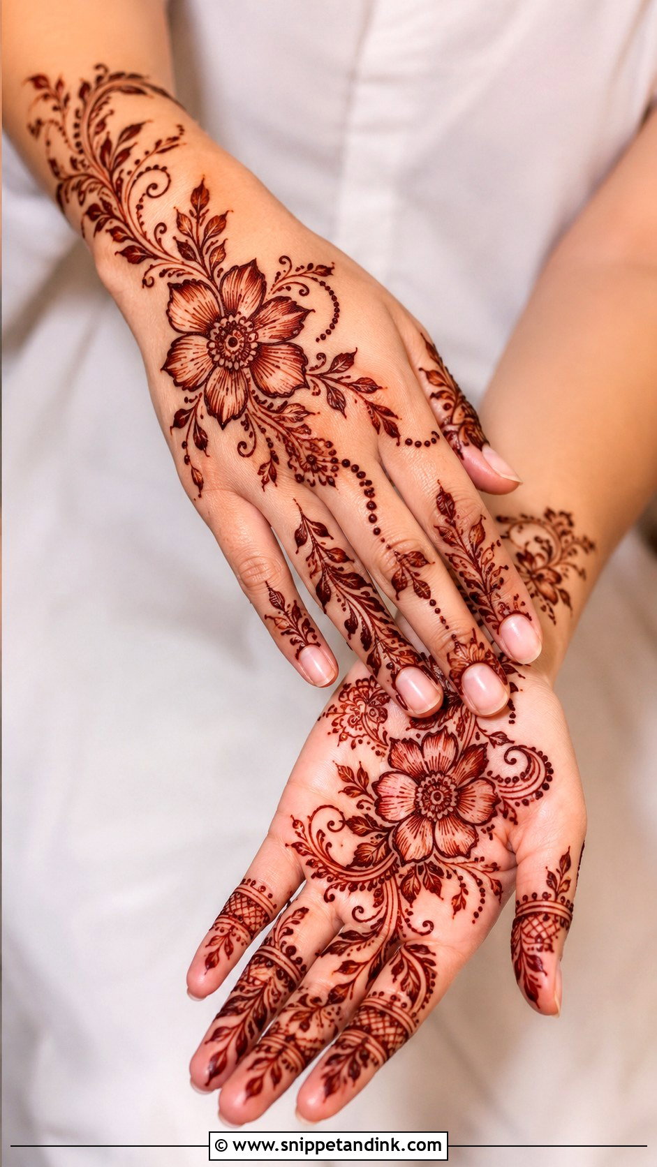 Floral Mehndi Design - Snippet and Ink - 35 Stylish Mehndi Designs