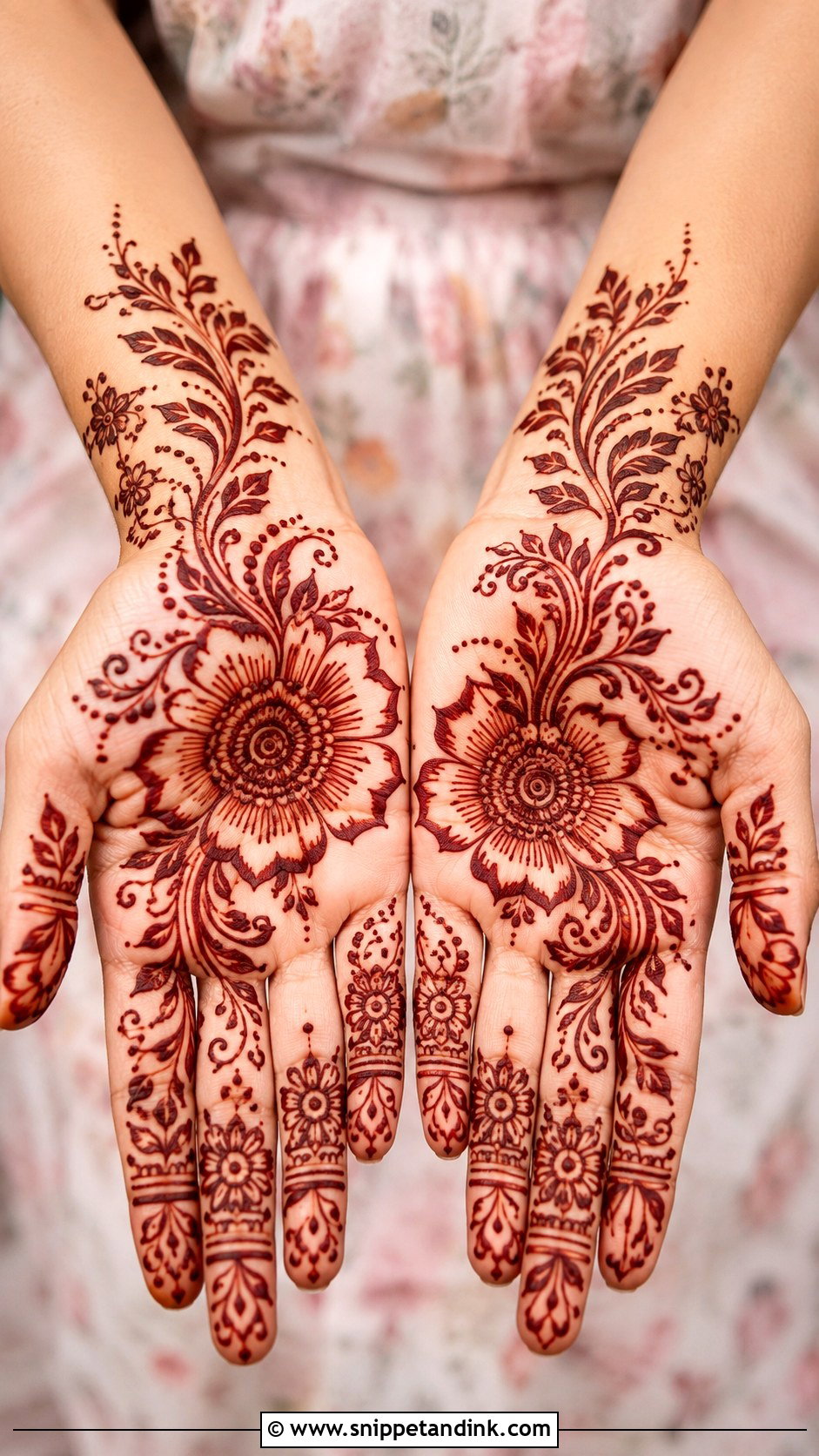 Floral Mehndi Design Easy - Snippet and Ink - 35 Easy Mehndi Design Ideas