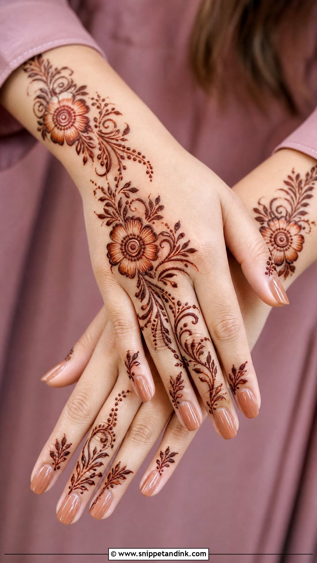 Floral Mehndi Design For Back Hand - Snippet and Ink - 25 Mehndi New Design Ideas