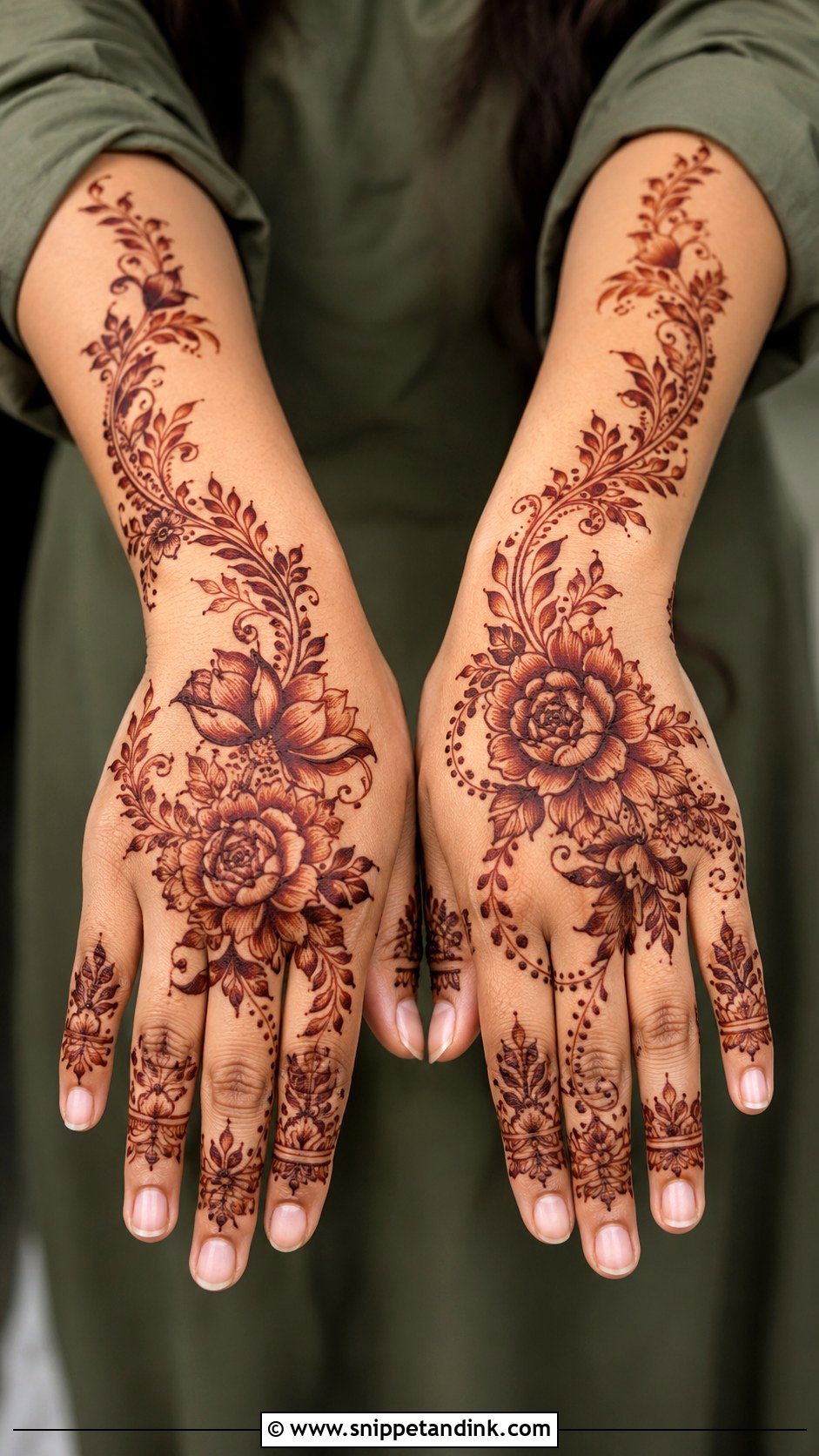 Floral Mehndi Design For Hands - Snippet and Ink - 35 New Mehndi Designs