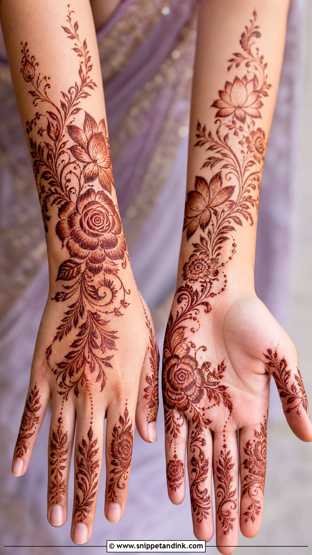 Floral Mehndi Design For Wedding - Snippet and Ink - 20 Mehndi Designs for Wedding Function