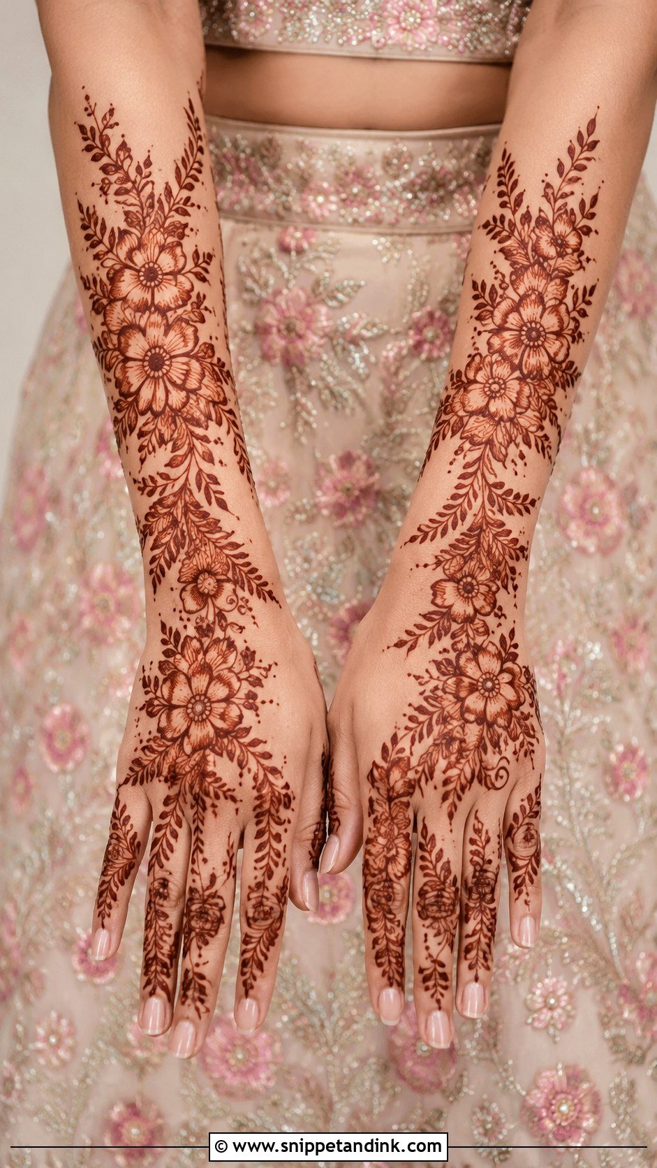 Floral Mehndi Lehenga For Bride - Snippet and Ink - 35 Mehndi Dress for Bride Ideas