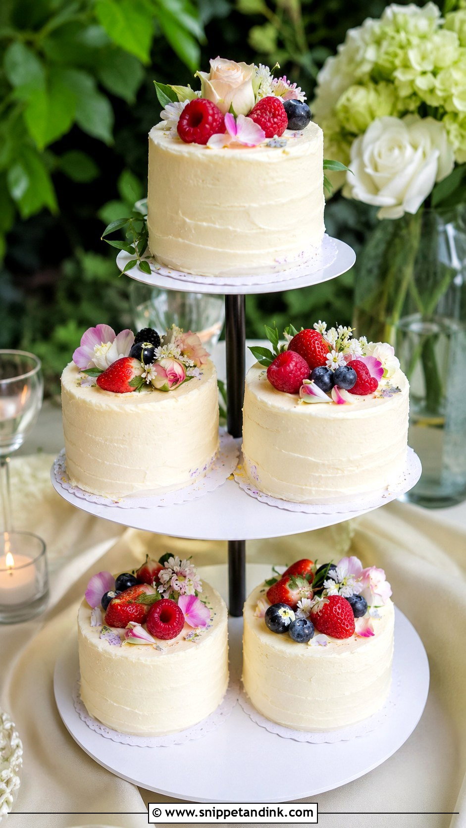 Floral Mini Wedding Cakes - Snippet and Ink - 20 Wedding Cake Souvenir Ideas
